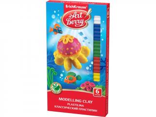 Ambalaj deteriorat Plastilina cu Aloe Vera ArtBerry +cutit 6 cul set  EK