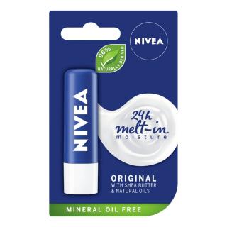 Balsam de buze Nivea Original Care, Melt-In Moisture 24h, 4.8g   5.5ml