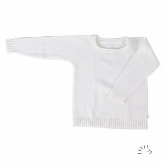 Bluza din bumbac organic tricotat - Raglan White