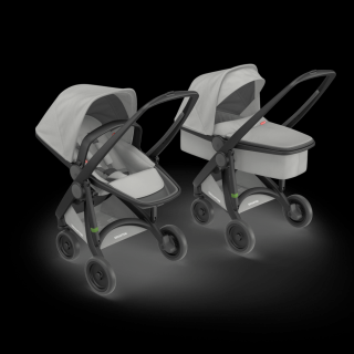 Carucior 2 In 1, Greentom, 100% Ecologic, Black Grey