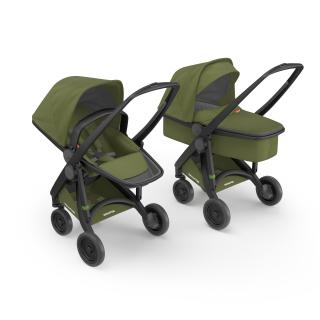 Carucior 2 in 1, Greentom, 100% Ecologic, Black Olive