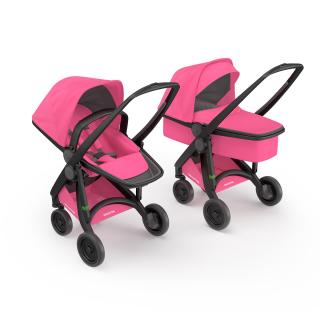 Carucior 2 In 1, Greentom, 100% Ecologic, Black Pink