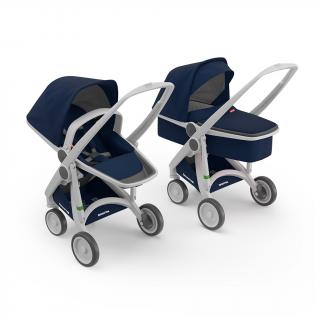Carucior 2 In 1, Greentom, 100% Ecologic, Grey Blue