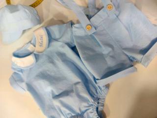 Costumas din bumbac pentru baietei I Pastel Blue