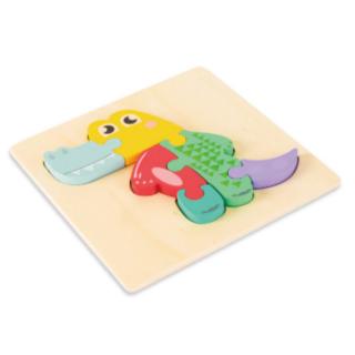 Crocodil - Puzzle incastru din lemn