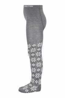 Dres pentru copii din lana - Snowflakes Grey Melange