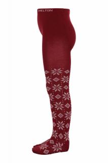 Dres pentru copii din lana - Snowflakes Tomato