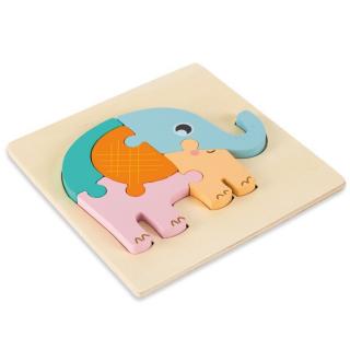 Elefant - Puzzle incastru din lemn