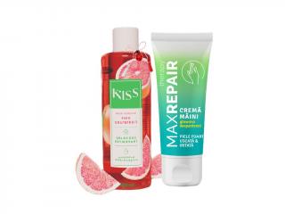 Gel de dus KISS + crema maini glicerina 50 ml