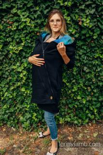 Hanorac hoodie Babywearing Black with Rainbow Lotus -marime L