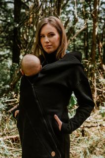 Hanorac hoodie Babywearing Black with Wild Soul Daedalus -marime L