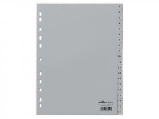 Index plastic A4 1-20 Durable