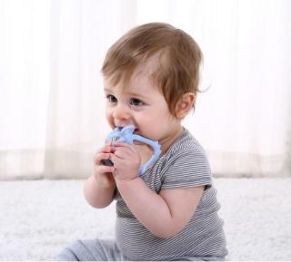 Inel gingival din silicon pentru bebelusi - maimutica albastra