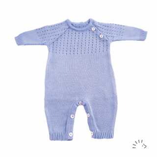 Overall Morgan din bumbac organic tricotat- Stone Blue