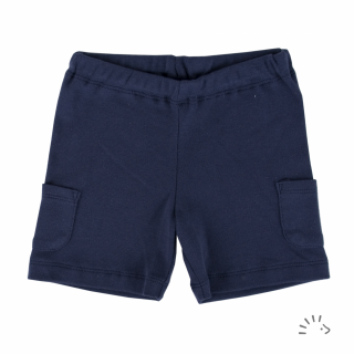 Pantaloni Capri din bumbac organic- Dark Blue