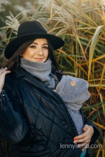 Pieptar polar fleece 2 in 1 Mami si Bebe- Turtleneck for Two - Dark Grey