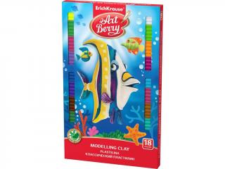 Plastilina ArtBerry cu Aloe Vera, 18 culori + cutit modelaj