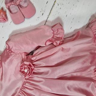 Rochita din matase naturala Pink Rose