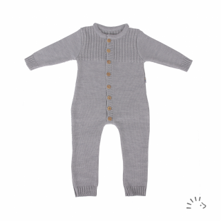 Salopeta Overall lana merinos organica- Stone Grey