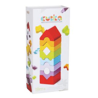 Set constructie turn din lemn cu acoperis- Montessori