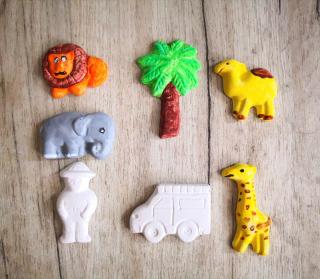 Set figurine de pictat, din ipsos, animale safari