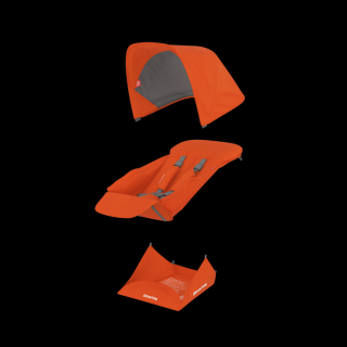 Set Materiale Textile Greentom Reversible, Orange