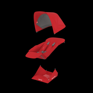 Set Materiale Textile Greentom Reversible, Red