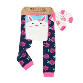 Set pantaloni si soseste antiderapante, Zoocchini, 12-18 Luni, Bunny