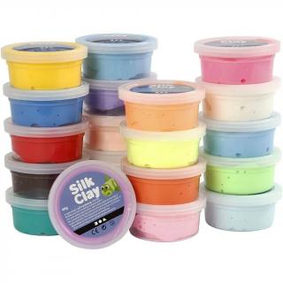 Set plastilina moale Silk Clay 20 culori