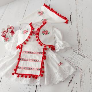 Trusou traditional botez fetite-  Trandafira - 13 piese