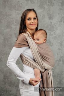 Wrap tesut pentru bebelusi -LITTLE HERRINGBONE BABY CAFFE LATTE - marime M - grad B