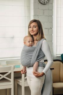 Wrap tesut pentru bebelusi LITTLE HERRINGBONE GREY - marime M - grad B