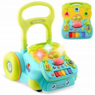 Antemergator 2 in 1 cu diverse activitati si muzica Ricokids - Turcoaz