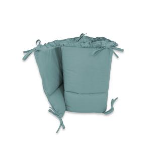 Aparatoare pentru patut, MimiNu, bumbac, 180x30 cm, Colectia Royal, Nepal Green