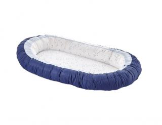 Babynest cu 2 fete BabyJem Luxury Between Parents, Bleu