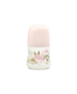 Biberon 150 ml tetina fiziologica SX Pro cu debit lent Roz Gold Premium