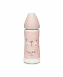 Biberon 360 ml cu tetina rotunda din silicon, debit dens,  Hygge Suavinex