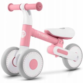 Bicicleta fara pedale pentru copii, roti EVA, Nukido - Roz