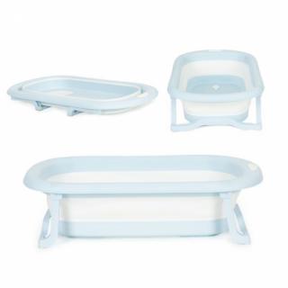 Cadita de baie pliabila cu dop de scurgere, Ecotoys - Gri