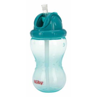 Cana cu pai, Nuby, 360 ml, 12+ luni, Albastru