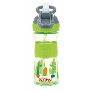 Cana sport, Nuby, Cu pai moale si pliabil, 360 ml, 3+ ani, Verde