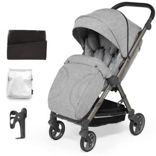 Carucior sport pliabil Skiddou Mell Normandic dream, ultracompact pentru calatorii, Gri deschis