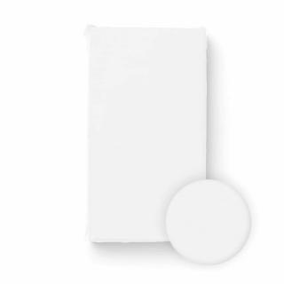 Cearceaf cu elastic, Bocioland, Pentru patut, Din 100% bumbac jersey, 120x60 cm, White