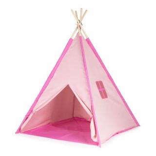 Cort indian teepee de joaca pentru copii, tip wigwam Ecotoys - Roz