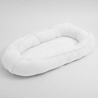 Cosulet bebelus, New Baby, Baby Nest 80 x 50 cm, muselina, White