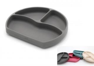 Farfurie din silicon cu 3 compartimente pentru auto-diversificare BabyJem