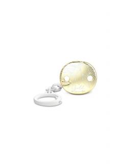 Lantisor pentru suzeta Gri Gold Premium