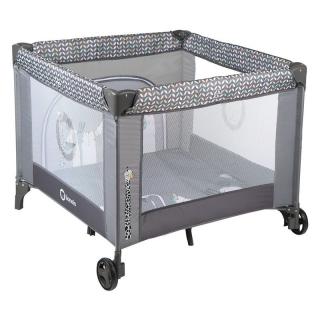 Lionelo - Tarc de joaca Lene, Cu roti, Cu intrare laterala cu fermoar, 100 x 100 cm, Conform cu standardul europeane de securitate EN12227, Grey Scandi