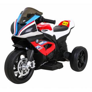 Motocicleta electrica BMW HP4, roti din plastic, scaun din piele ecologica, 81x41x52 cm, putere 70W - Rosu