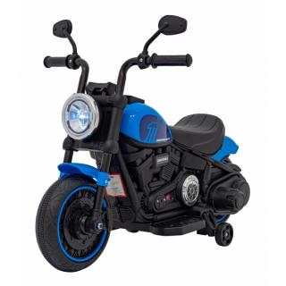 Motocicleta electrica CHOPPER FASTER AHL008, roti si scaun din plastic, 78x30x55 cm, putere 20W - Albastru